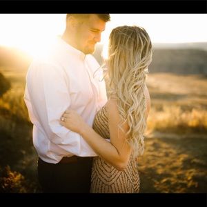 Adrianna Papell Beaded Chiffon Blouson Gown